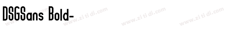 DSGSans Bold字体转换